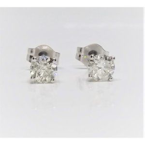 0.50 TCW SI2-I1 Clarity 14k White Gold Diamond Stu